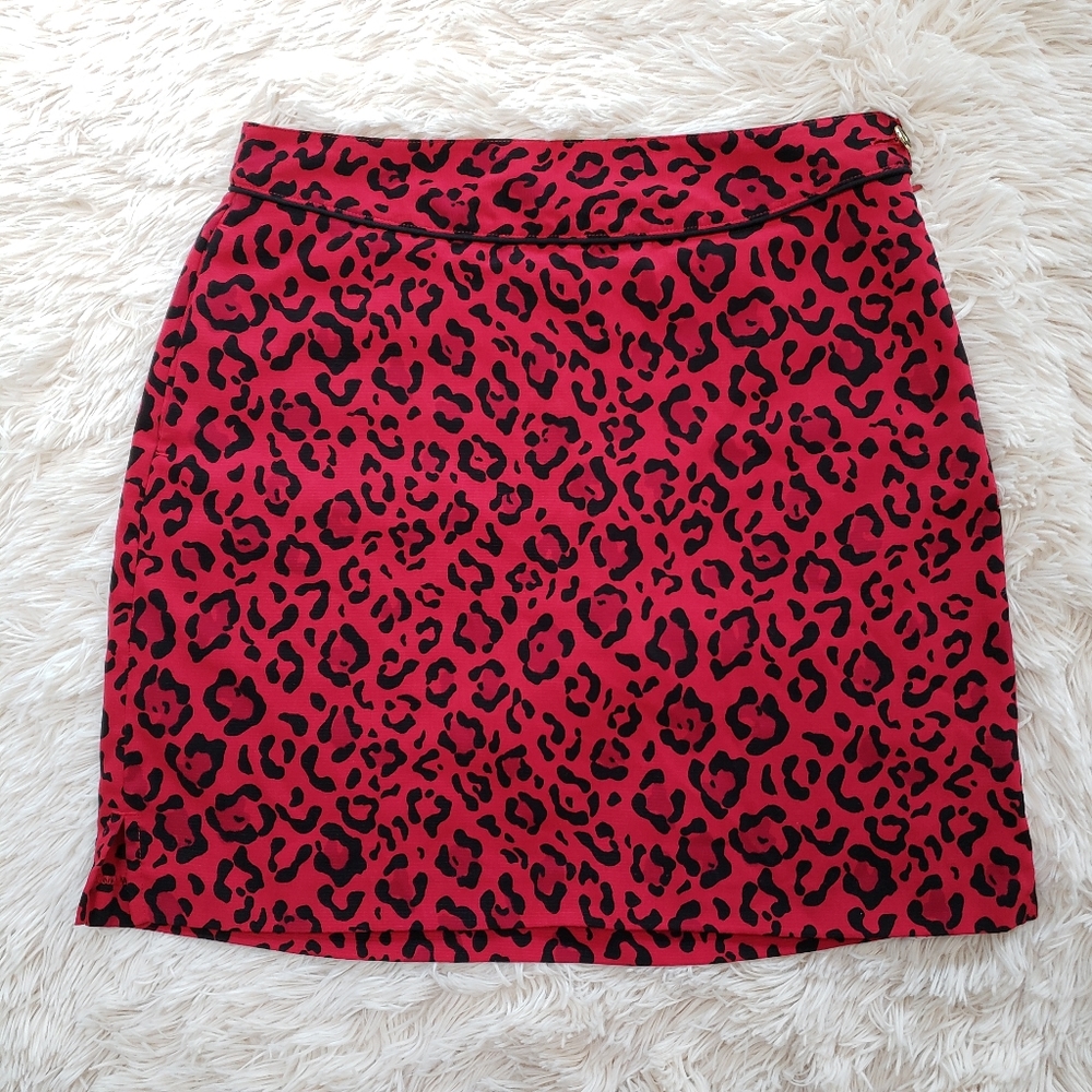 ⛳EP Pro red cheetah print golf skort size 6